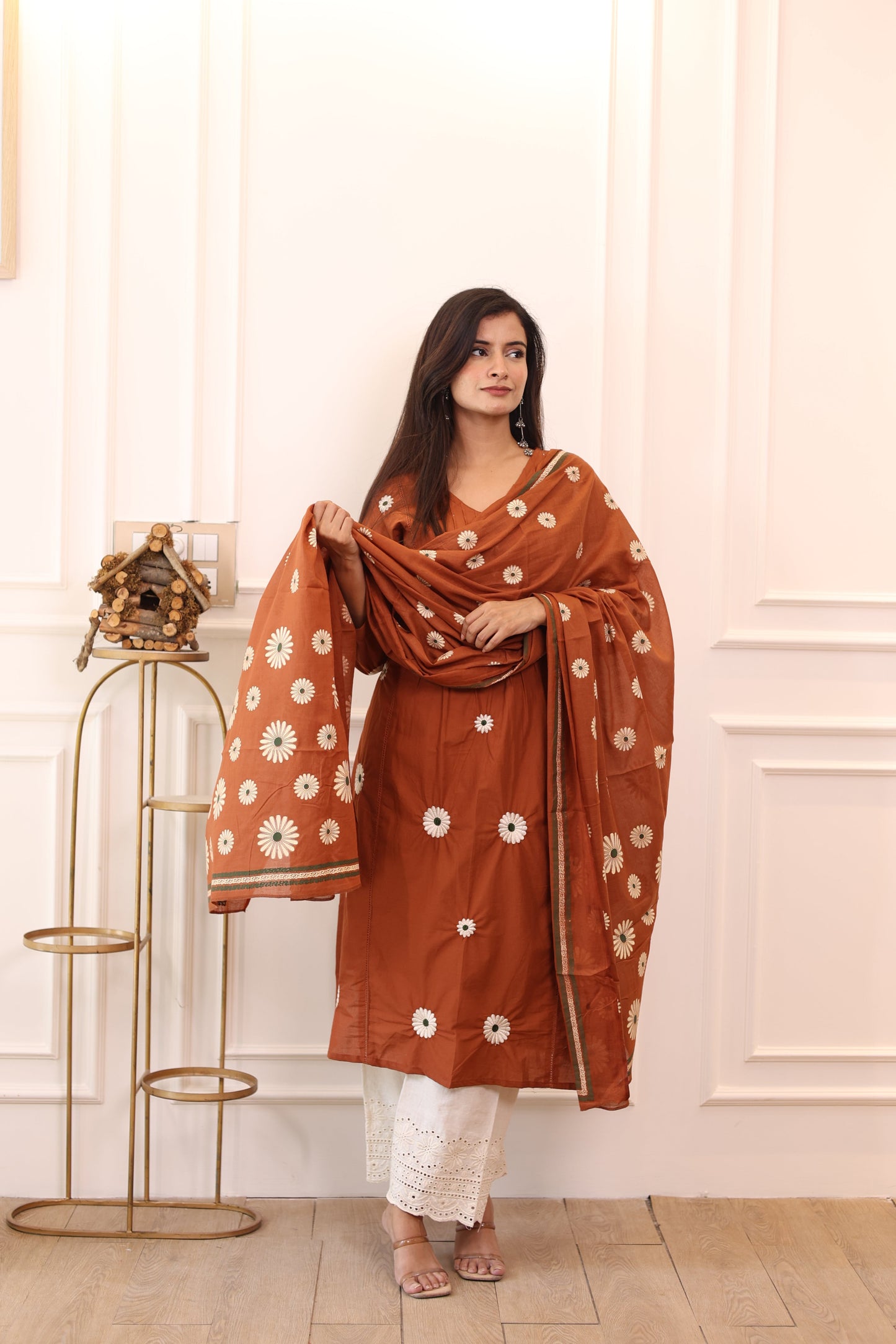 Rust Daisy Charm Suit Set