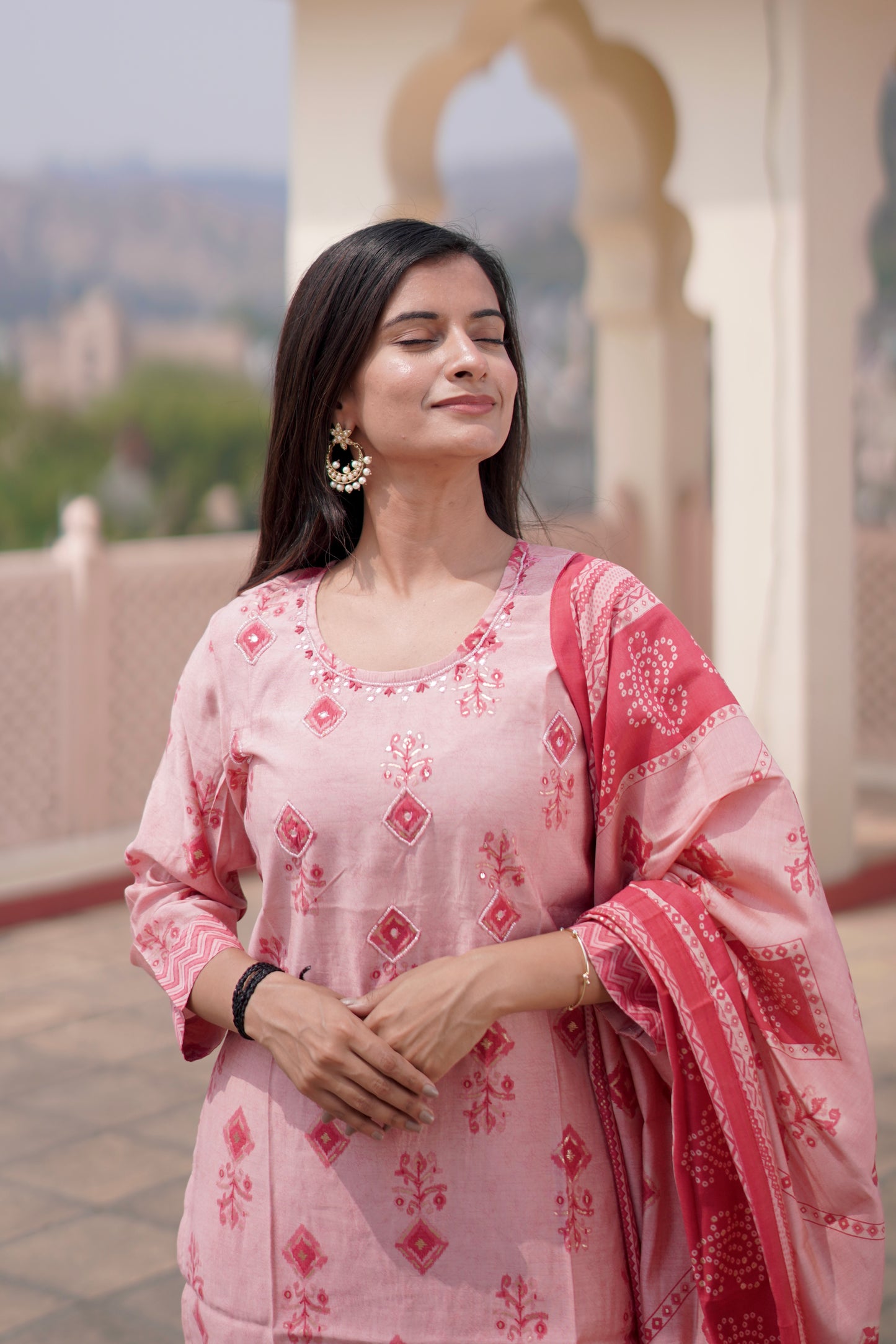 Gulnaar Pink Suit Set