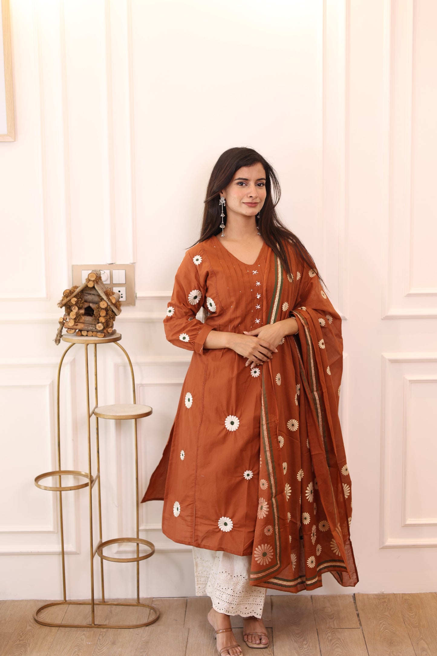 Rust Daisy Charm Suit Set