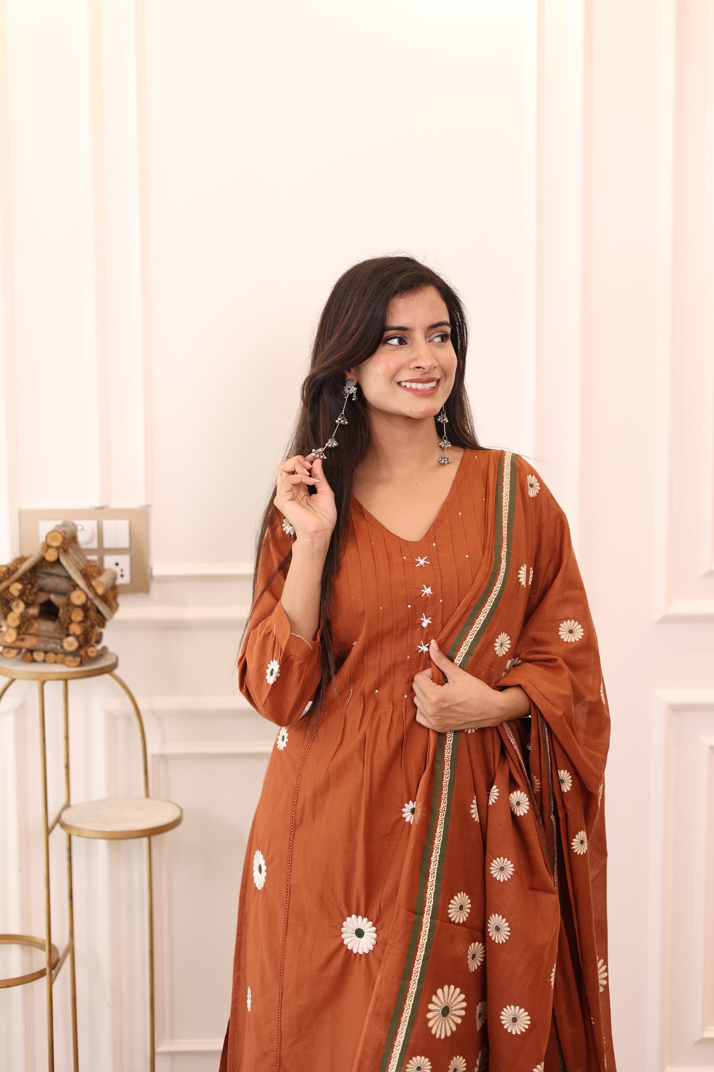Rust Daisy Charm Suit Set
