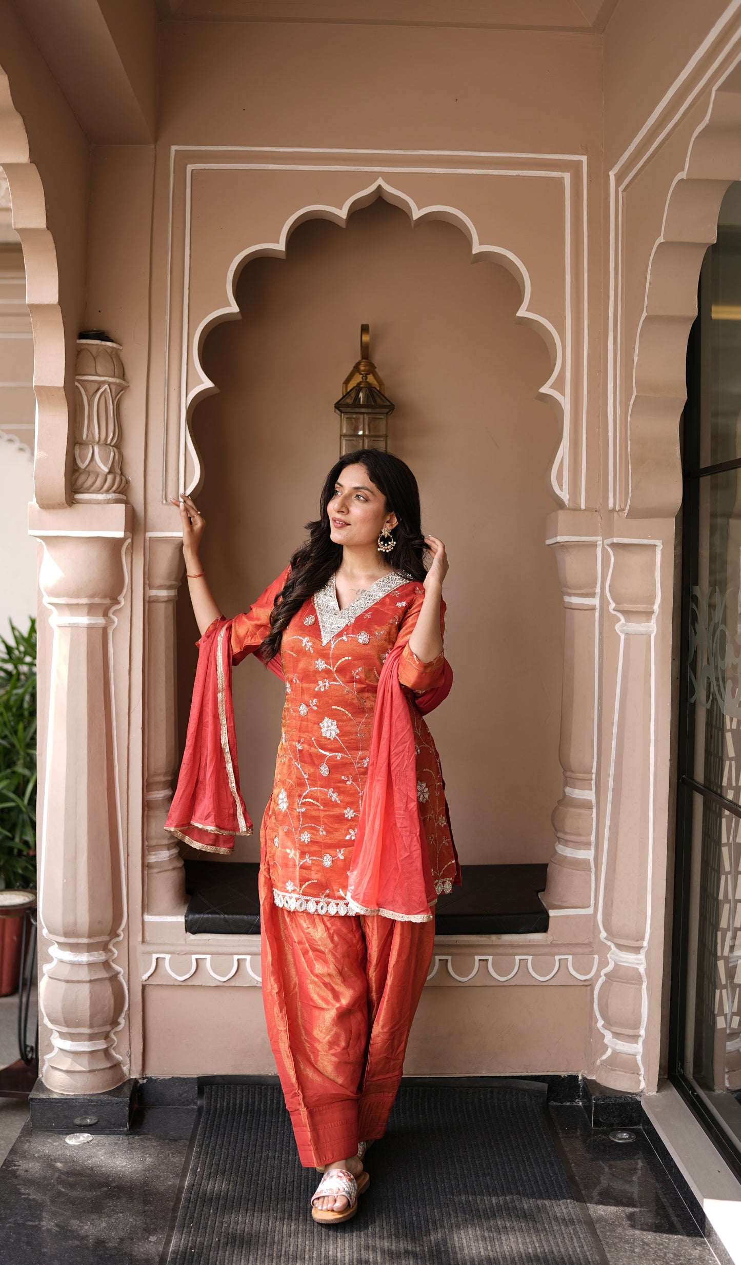 Sunheri Farshi Suit Set