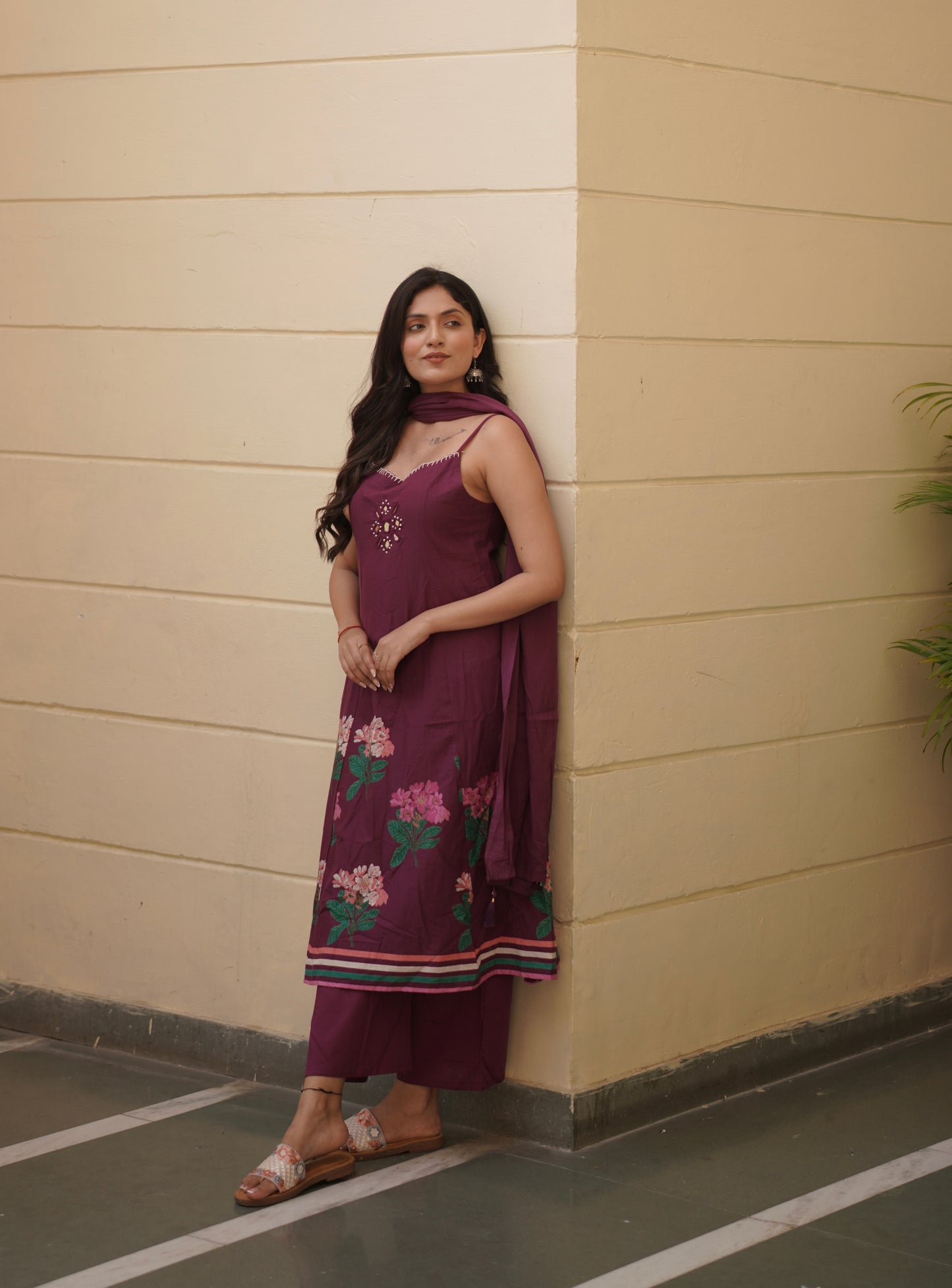 Plum Blossom Cotton Suit Set