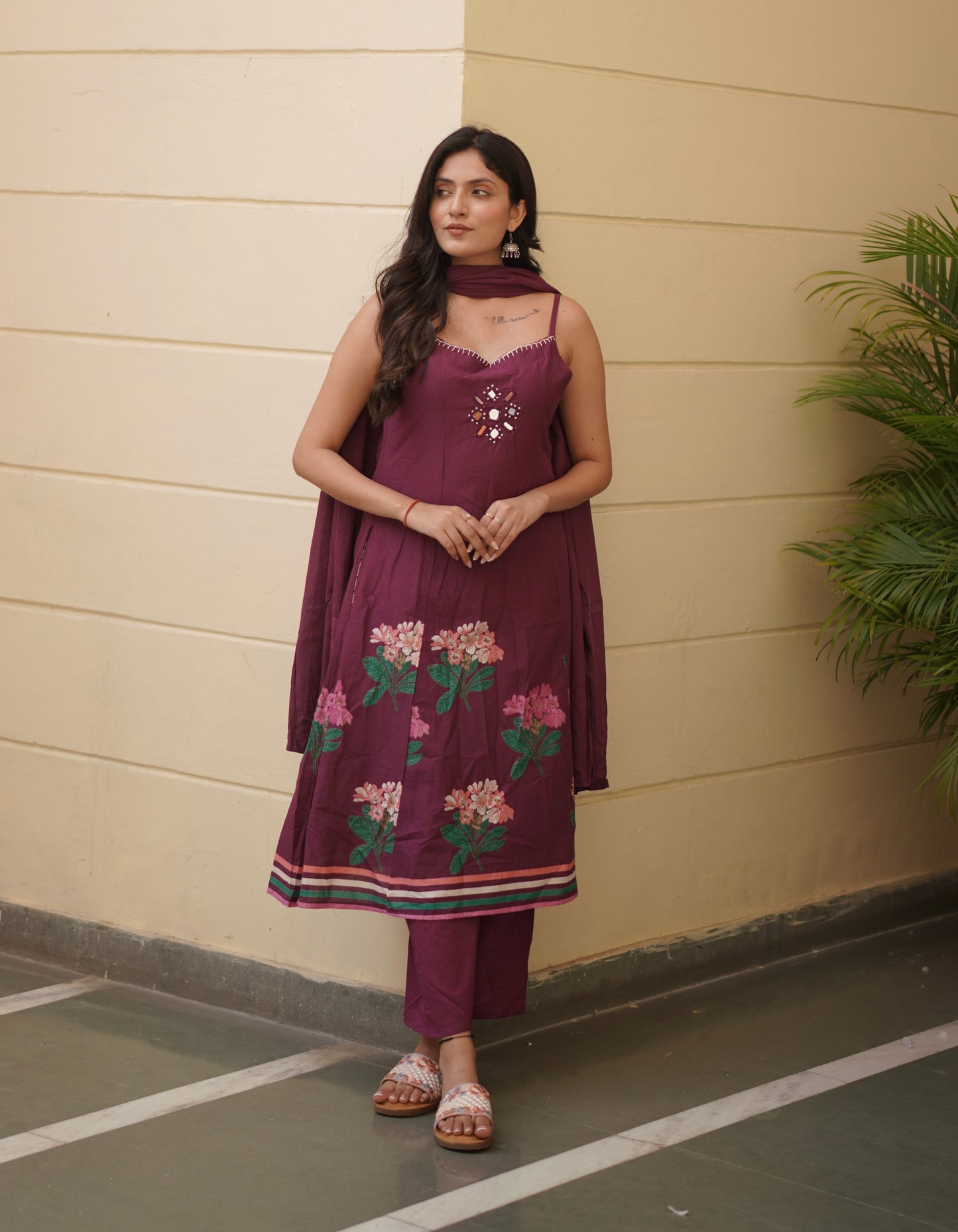 Plum Blossom Cotton Suit Set