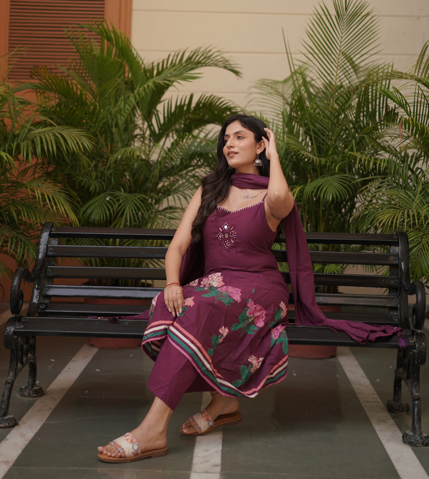 Plum Blossom Cotton Suit Set