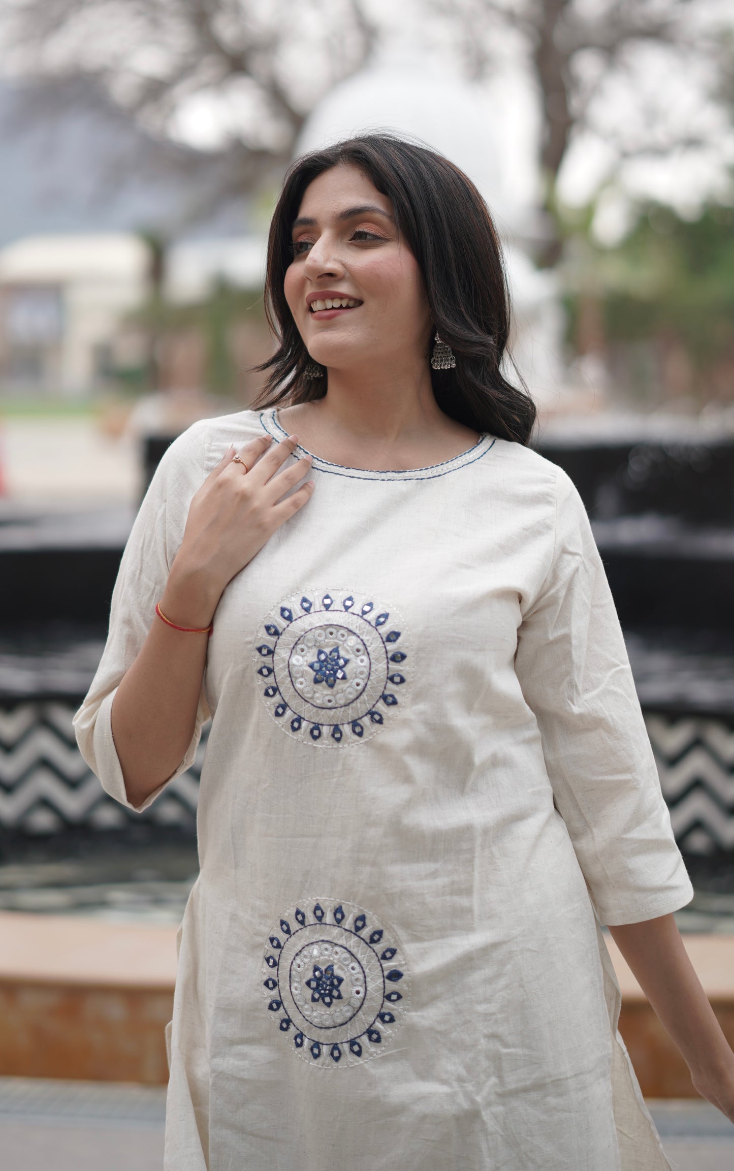 Ivory Aura Cotton Kurta Set