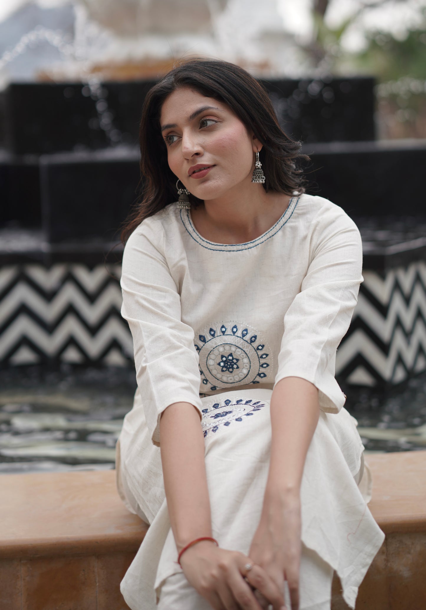 Ivory Aura Cotton Kurta Set
