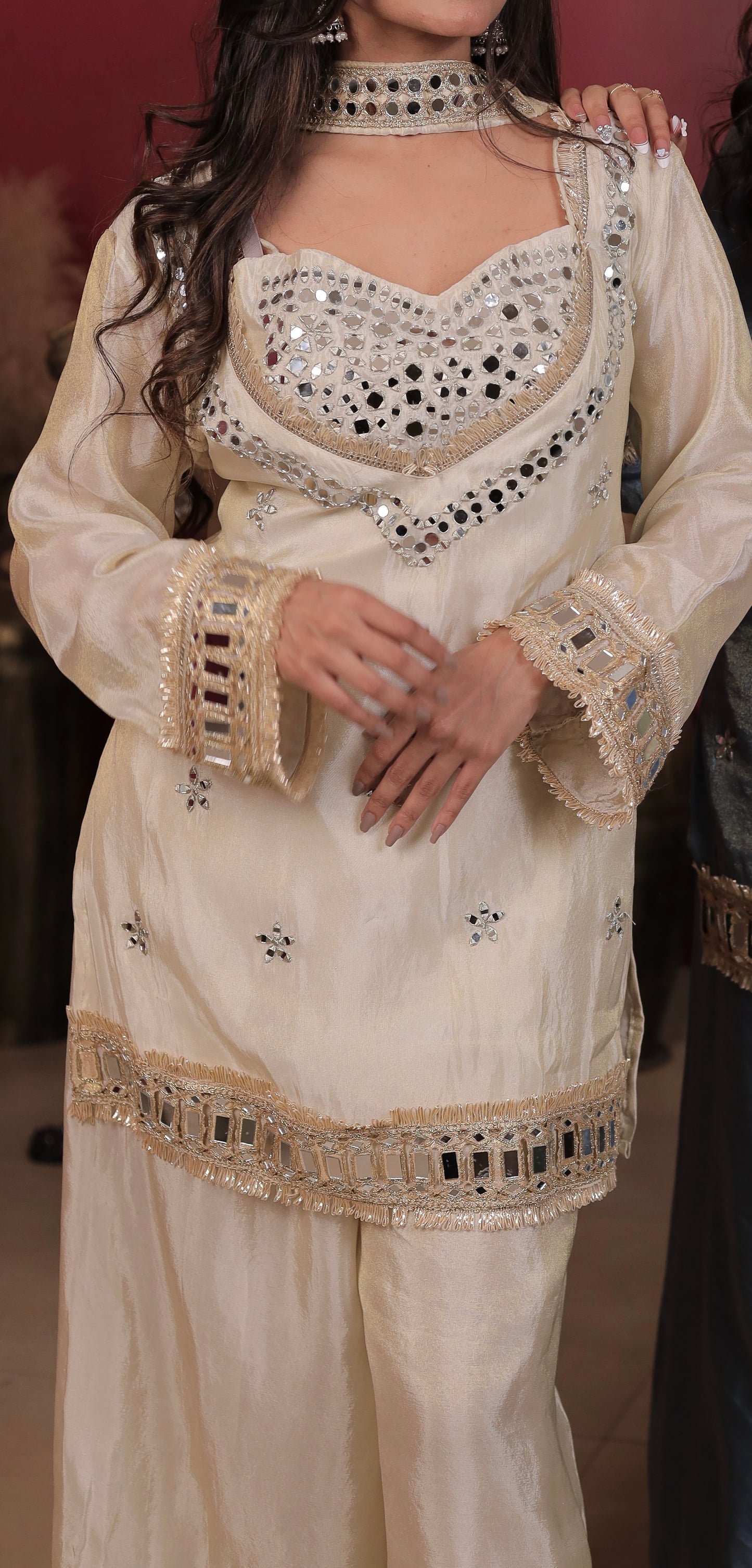 Ivory Aaina 3-Piece Suit Set